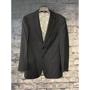 Tiglio Jacket Mens 40L Black Striped Wool Blazer Luxury Blazer Old‎ Money